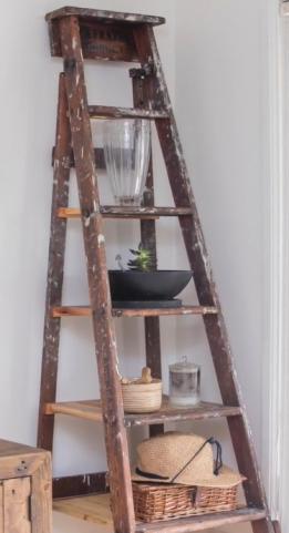 Wooden Ladder in Rustic Style