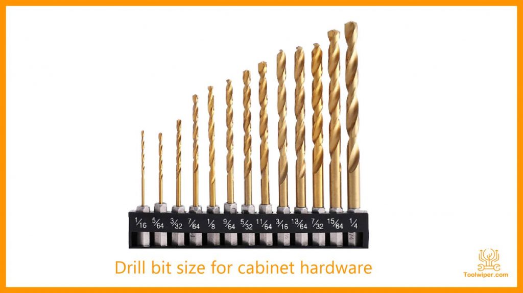 Drill bit size for cabinet hardware